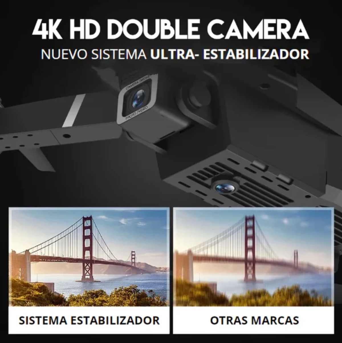 🚁 Dron con Doble Cámara 4K + Maletín Gratis